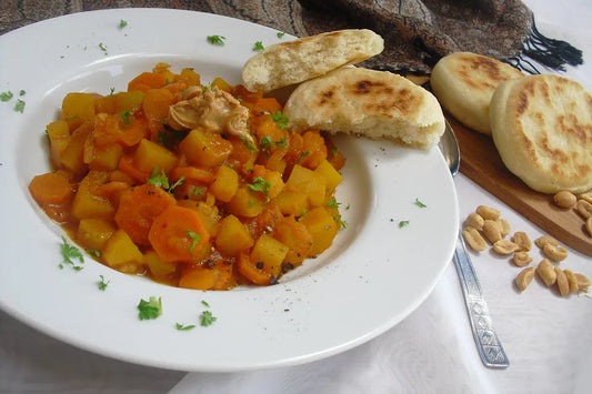 Vegetarisches Mafé (Erdnuss-Gemüseeintopf)